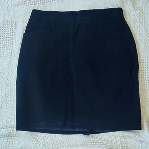 Bagatelle Real Leather Skirt, Black Size 16